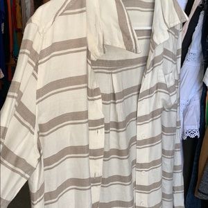 Tan and cream flannel